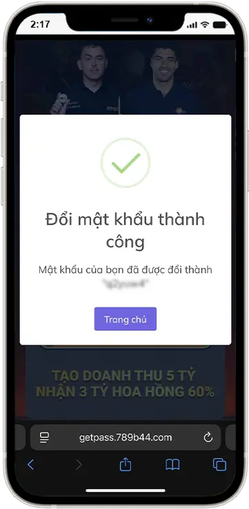 Bước 6: Lấy mật khẩu đăng nhập vào thay đổi